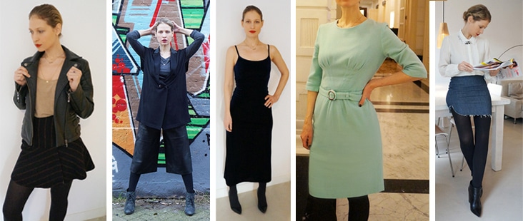 Borrowing clothes from Lena the fashion library in January