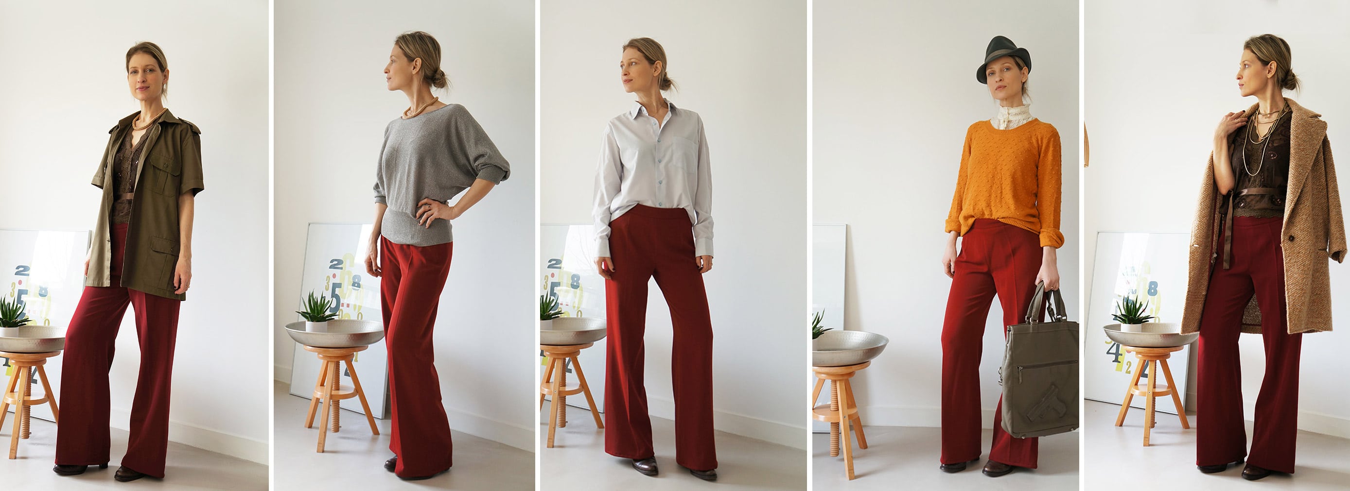 working with a personal stylist: 5 ways to wear the same trousers