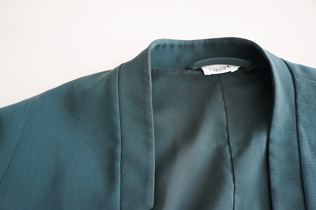 Emerald Filippa K Blazer detail - collar