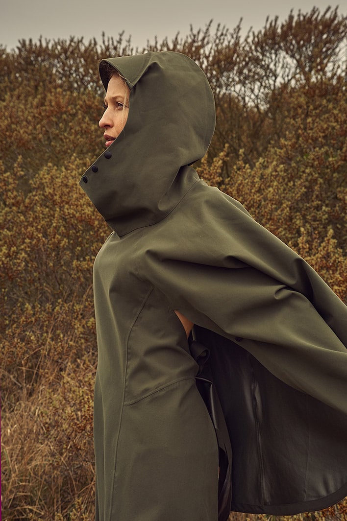 Standing in the green raindress byBrown