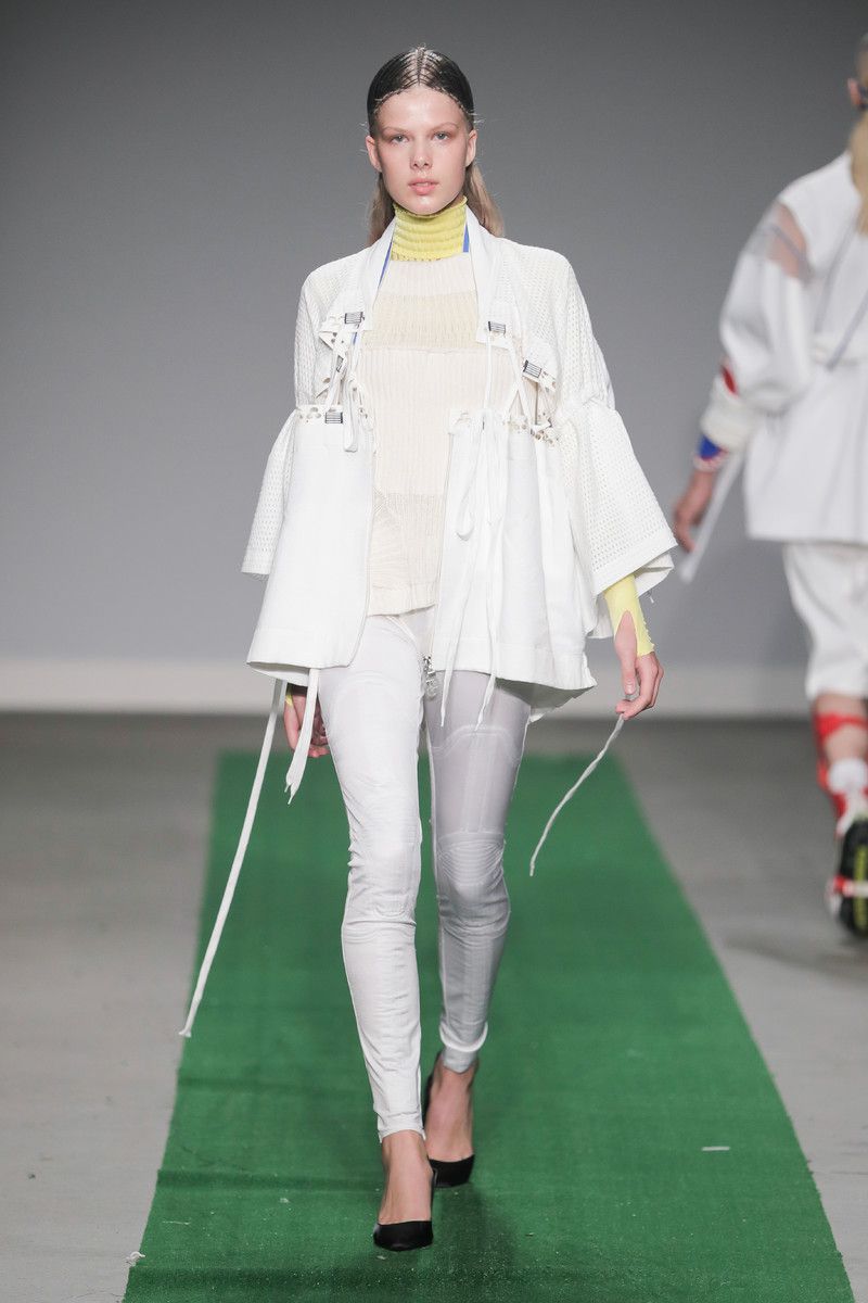 M.E.N. showing at the Mercedes-Benz Amsterdam Fashion Week - white jacket