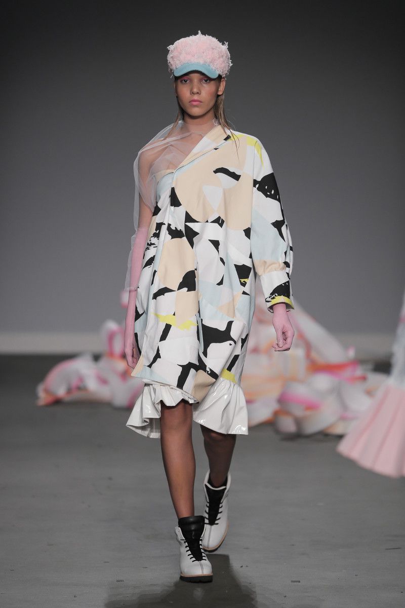 Ajbilou | Rosdorff showing at the Mercedes-Benz Amsterdam Fashion Week - patern dress