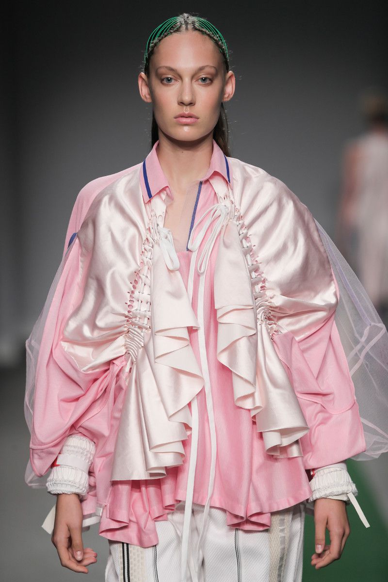 M.E.N. showing at the Mercedes-Benz Amsterdam Fashion Week - pink