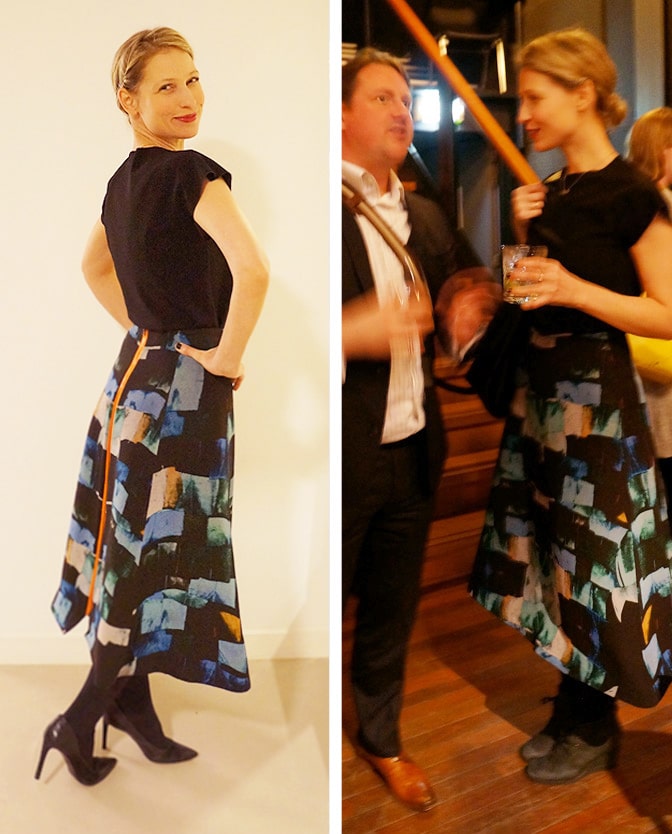 Wearing the beautiful Alexandra Frida skirt to an event