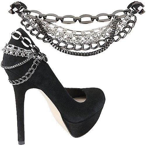 shoe diy: chains on the heel