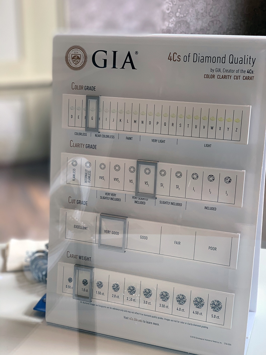 an example of diamond grading system